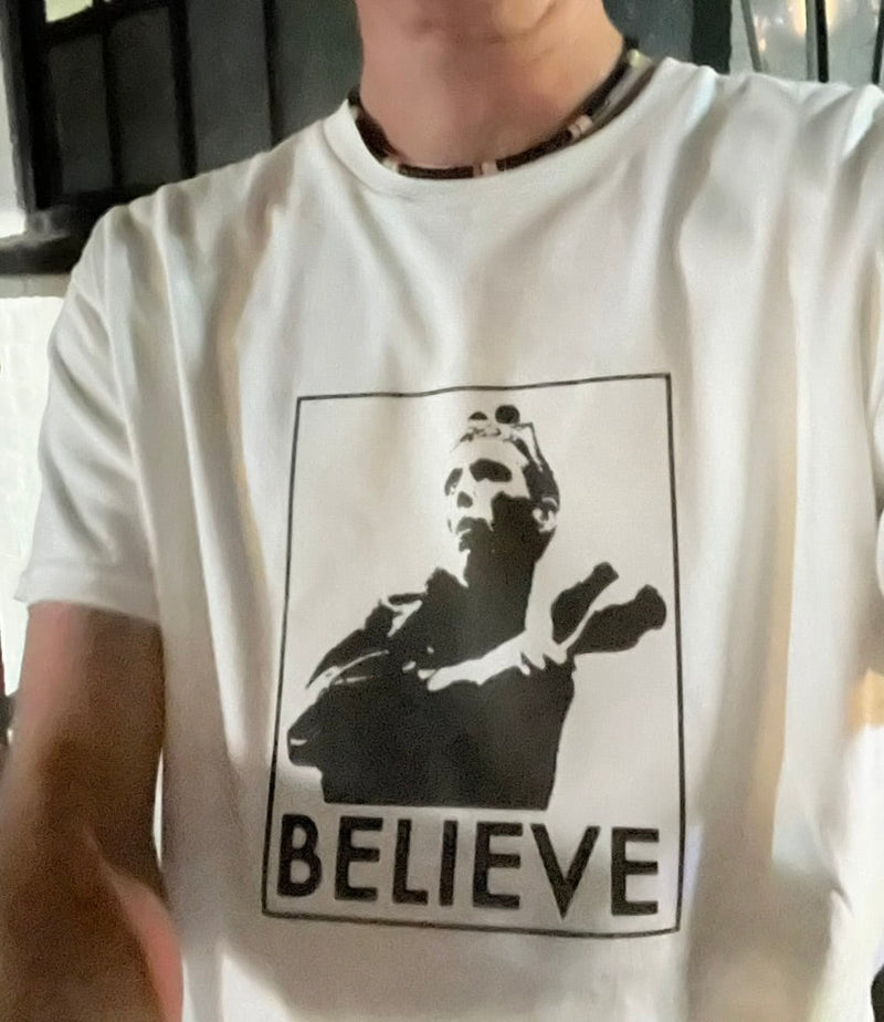 Pop Vulture Believe in Bez T-shirt Happy Mondays