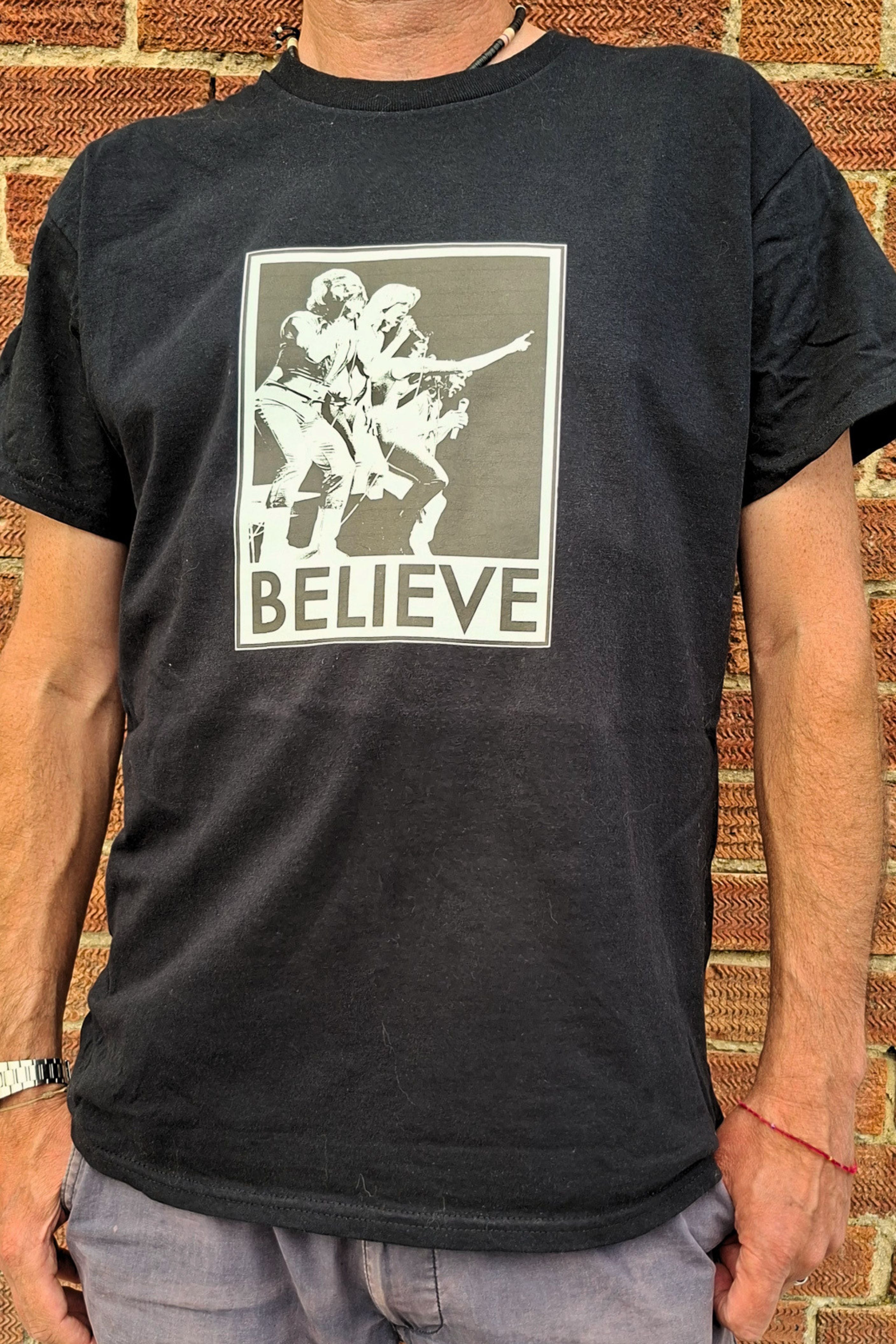 An Abba-inspired T-Shirt celebrating camp pop music