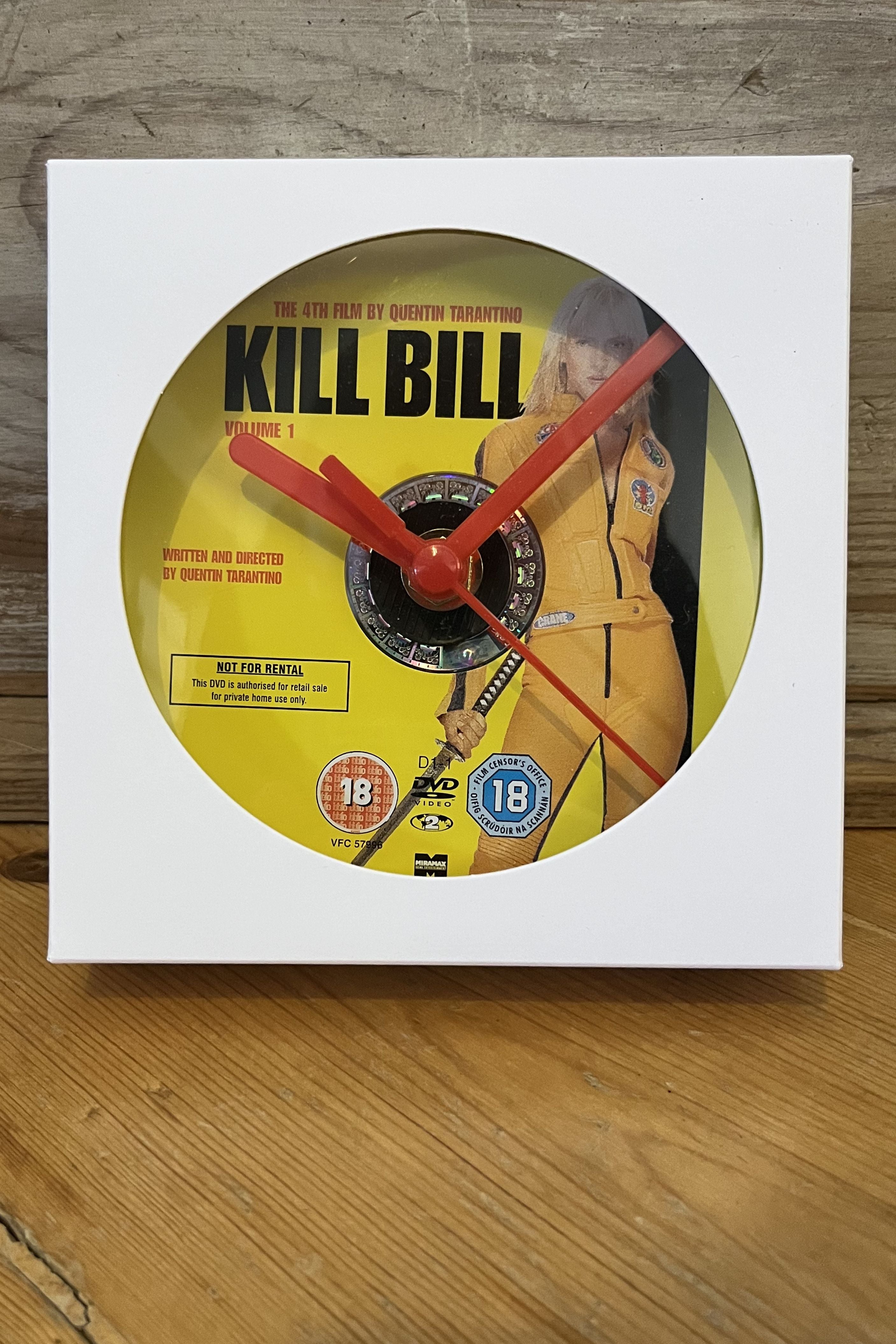 Kill Bill Vol. 1 DVD clock in secure presentation box