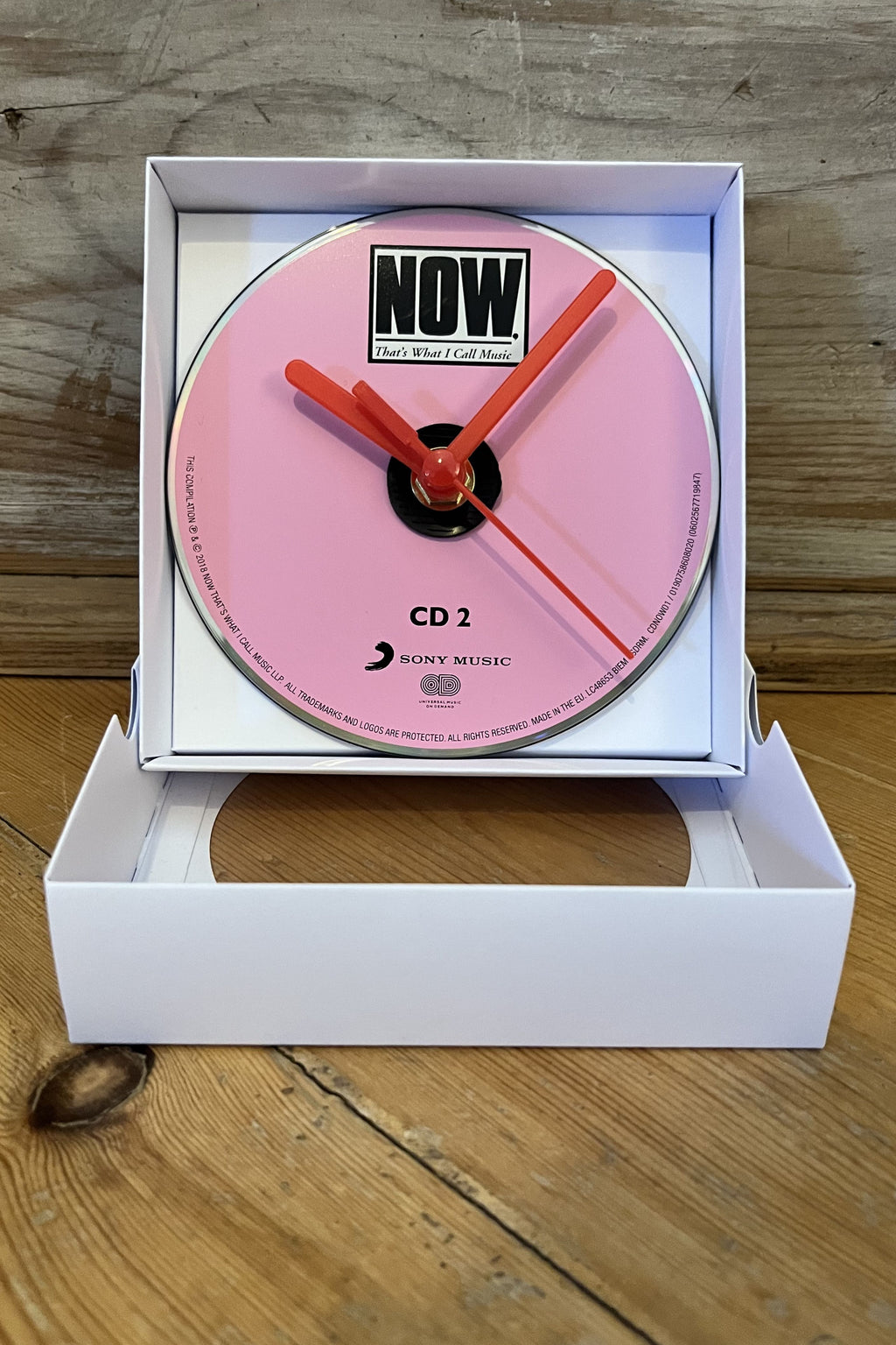 Now That’s What I Call Music CD wall clock in presentation display box
