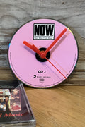 Now That’s What I Call Music CD wall clock with colourful classic artwork by Pop Vulture