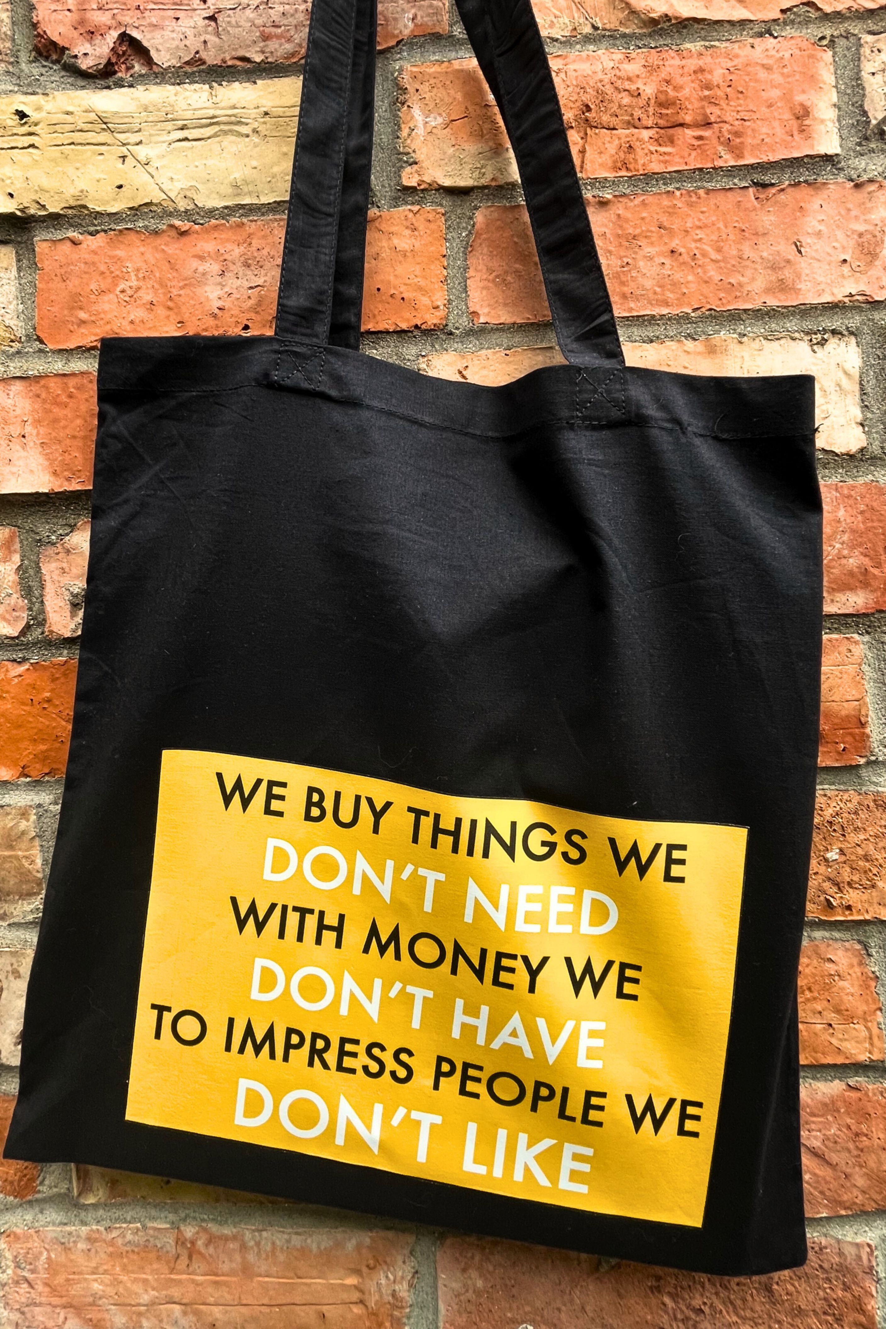 We Buy Things We Don’t Need Fight Club inspired cotton tote bag